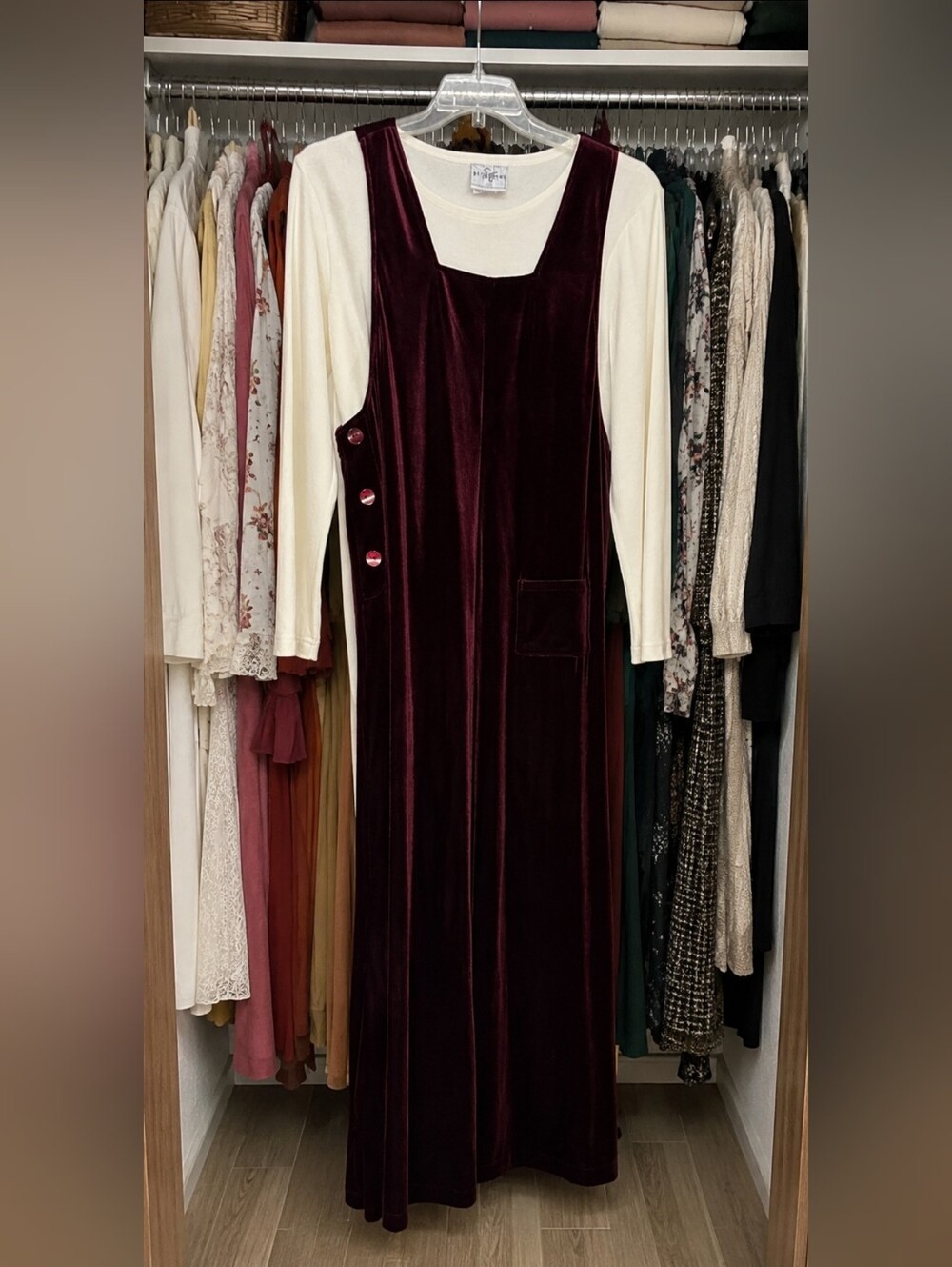 Vintage Velvet Maxi Jumper Dress